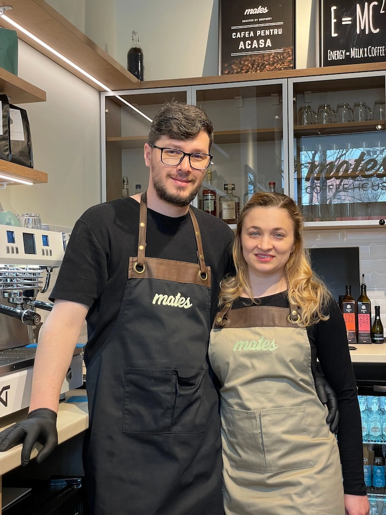 Ionuț și Daniela, co-fondatorii Mates Coffee House